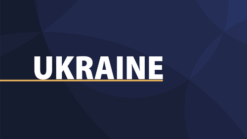  Ukraine text on blue template. 
